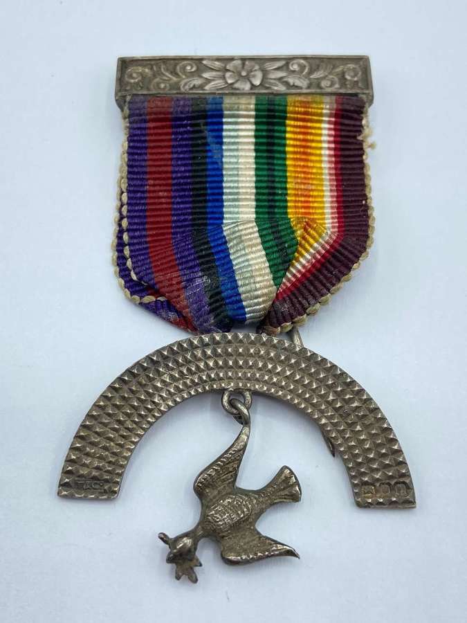 Vintage Silver Hallmarked Royal Art Mariners Masonic Rainbow Medal
