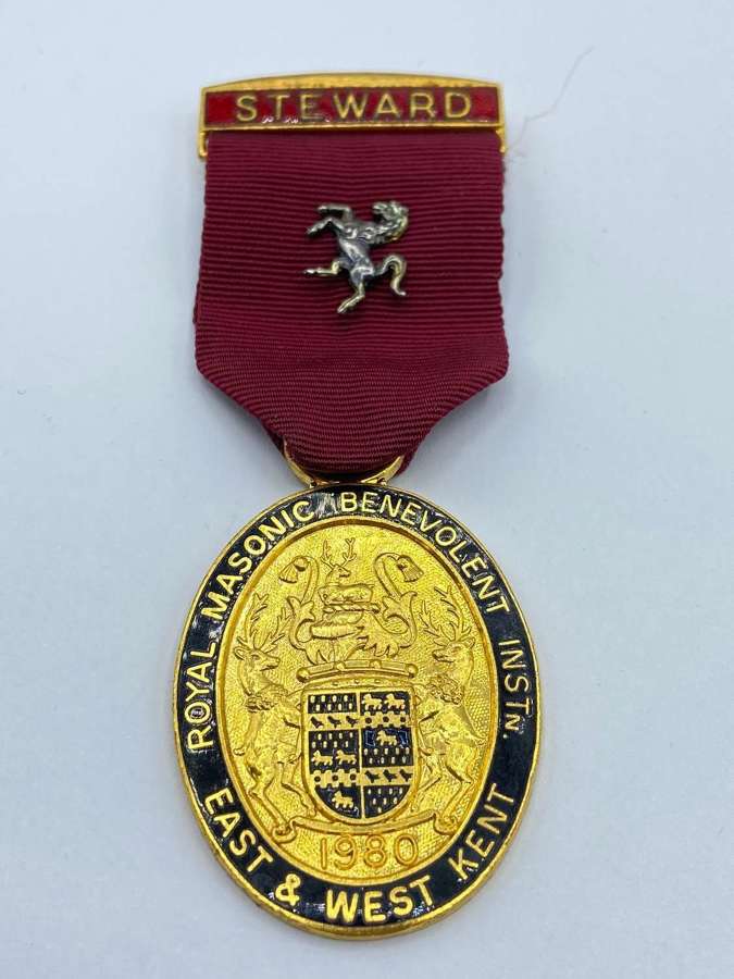 Vintage Royal Masonic Benevolent Institution East & West Kent Medal