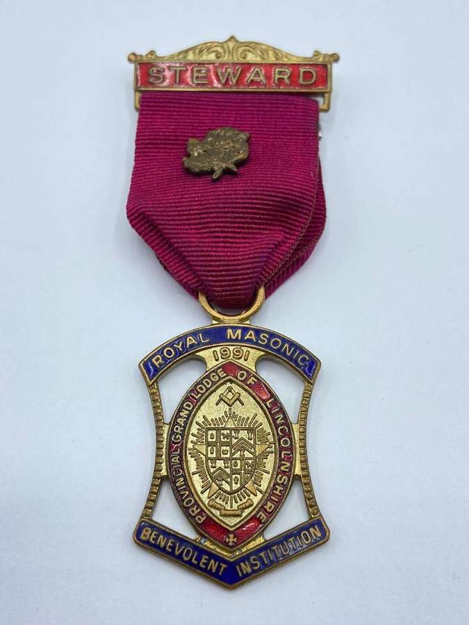 Vintage RMBI Provincial Grand Lodge Of Lincolnshire 1991 Jewel