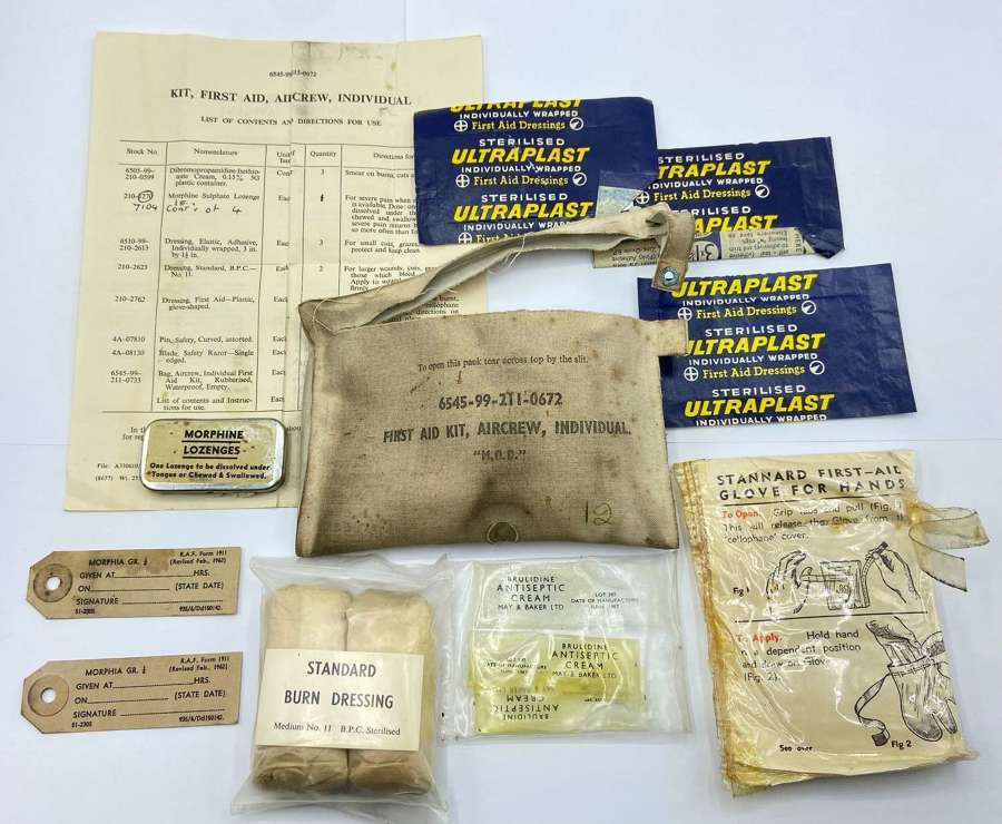 Post WW2 Individual Aircrew First Aid Kit & Contents