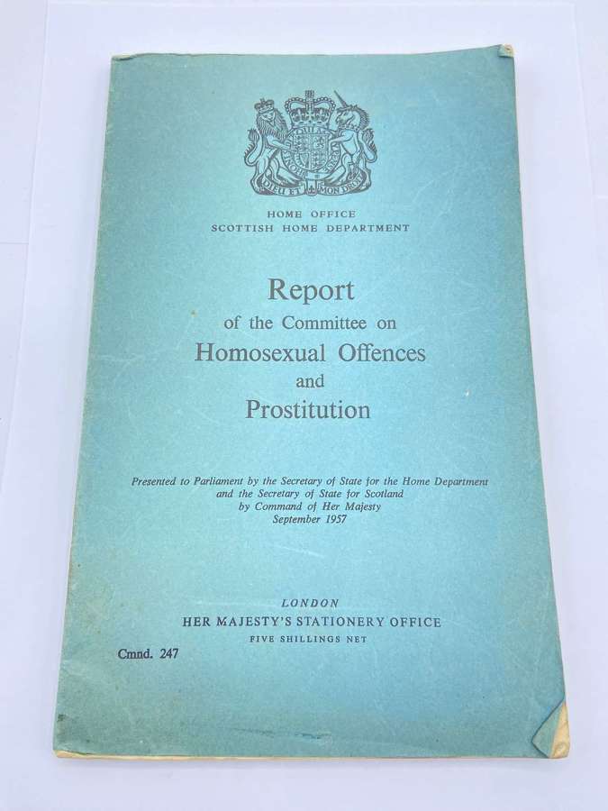 Rare Vintage 1957 Wolfenden Report On Homosexual Offences