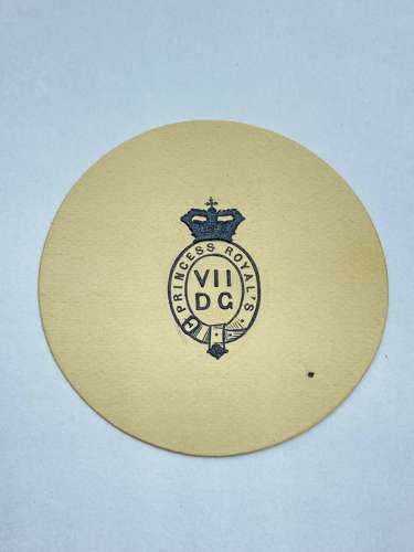 Pre WW1 7th Dragoon Guards Embossed Crest Letter Head