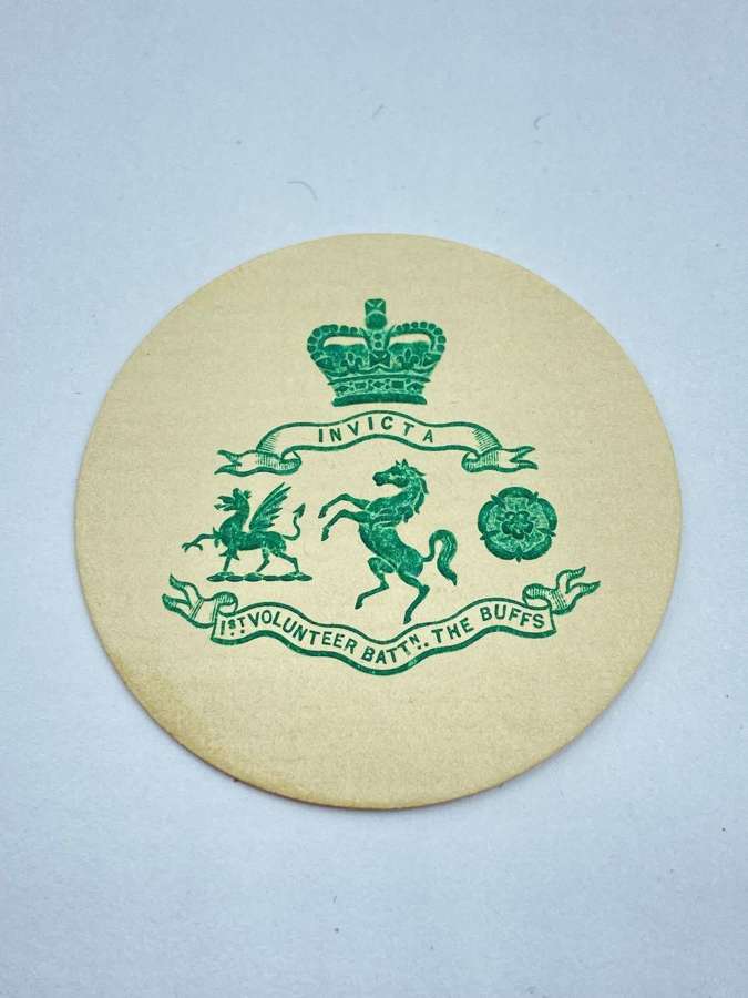 Pre WW1 1st Vol Bn The Buffs Regiment Embossed Crest Letter Head