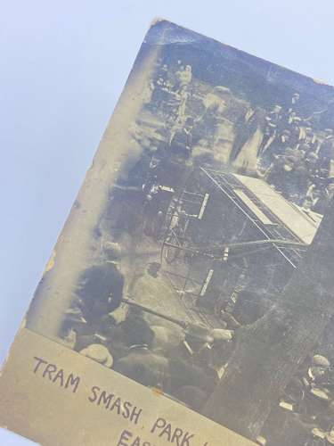 Antique 1907 Birmingham Tramway Fatal Accident Postcard