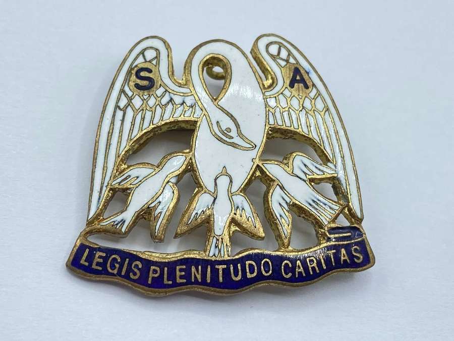 Vintage Heathfield House High School Cardiff Gilt Enamel Badge