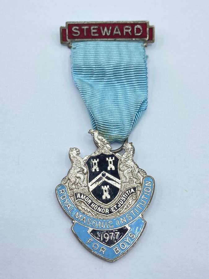 Vintage Royal Masonic Institution For Boys 1977 Stewards Jewel