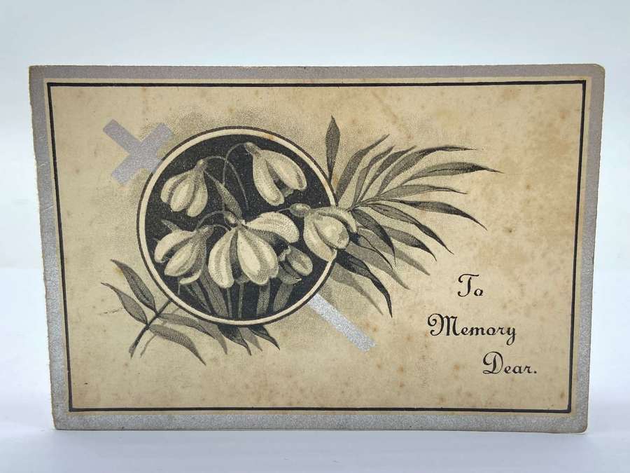 Antique Mourning Gothic Funeral Card To Frederick Stone Who Died 1936