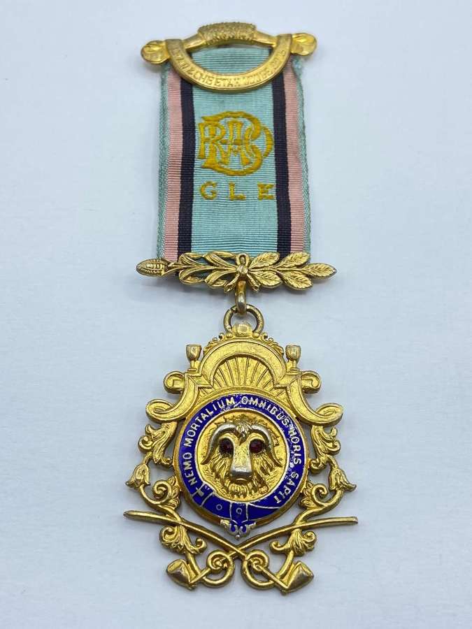 Vintage Silver RAOB GLE Chain & Cheetah Lodge Services Rendered Jewel