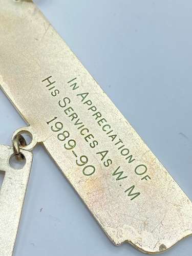 Vintage Silver Plated Past Masters Jewel Bow Lodge No 7751