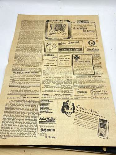 WW2 German 1941 Dated Nordhorn NSDAP Newspaper
