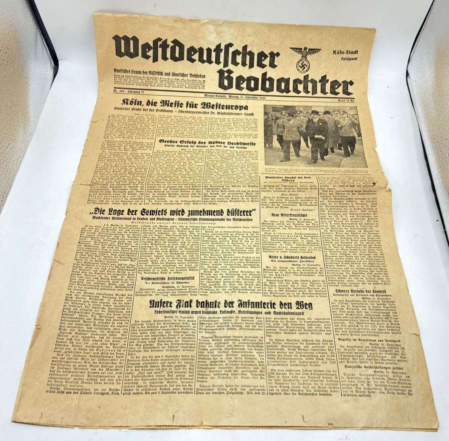 WW2 German &ldquo;West German Observer&rdquo; NSDAP Newspaper