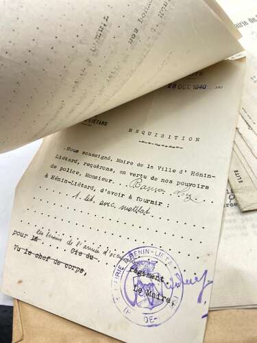 WW2 German Requisition Of French Goods From The Town Of Arras Group