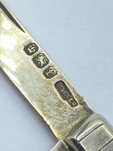 Antique Silver Hallmarked 1898 Fruit Knife & Button Hook