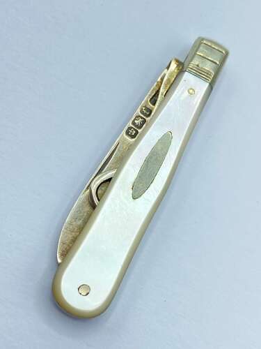 Antique Silver Hallmarked 1898 Fruit Knife & Button Hook