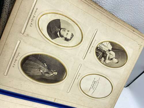 Antique 19th Century Leather Bound Photograph Album