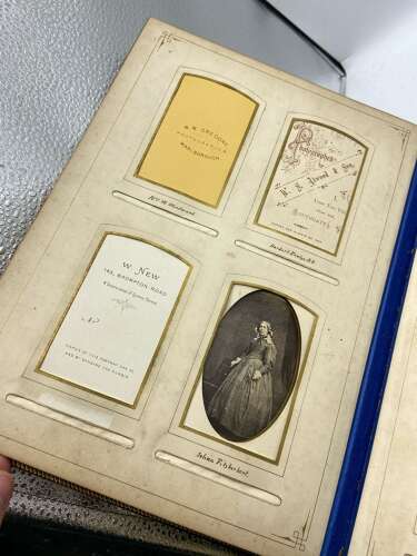 Antique 19th Century Leather Bound Photograph Album