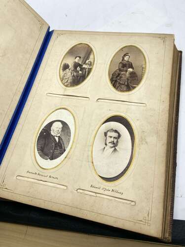 Antique 19th Century Leather Bound Photograph Album