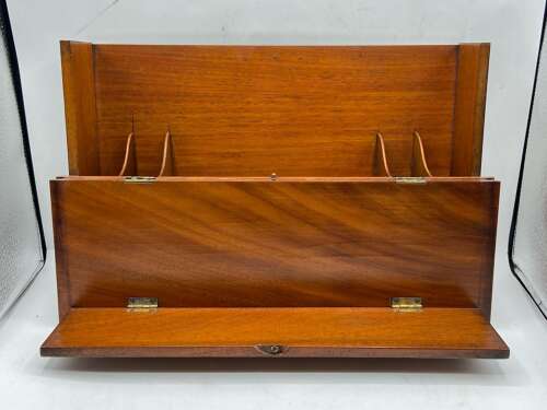 Antique Victorian Portable Oak Writing Desk/ Slope