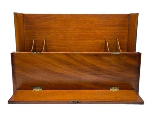 Antique Victorian Portable Oak Writing Desk/ Slope