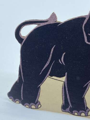Antique Illustrated Elephant & Fine Wine Card Place Holder