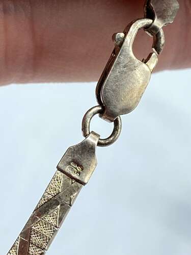 Beautiful Vintage Sterling Silver Cross Patterned Collar Necklace