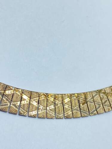 Beautiful Vintage Sterling Silver Cross Patterned Collar Necklace