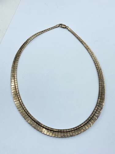 Beautiful Vintage Sterling Silver Cross Patterned Collar Necklace