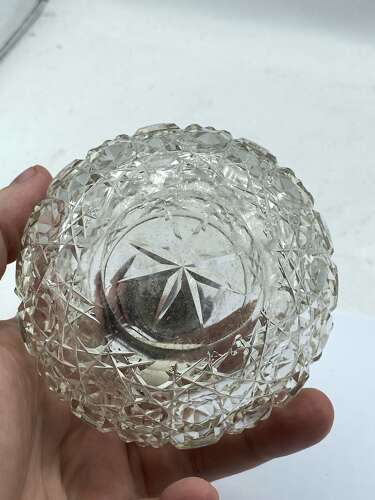 Antique Sterling Silver & Cut Glass Archimedes Masonic Perfume Bottle