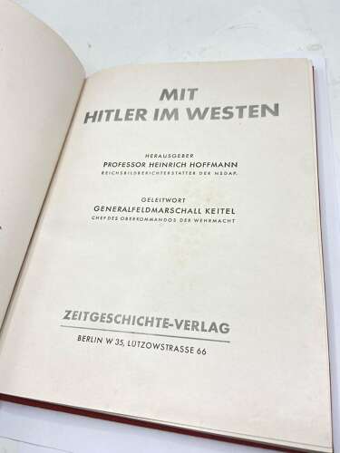 WW2 German “Mit Hitler im Westen” With Hitler in the West Book