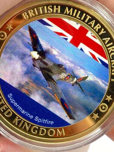 2016 Gold Plated Proof Supermarine Spitfire Coin & Certificate