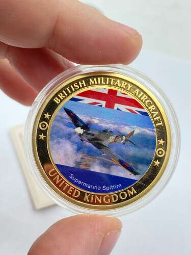 2016 Gold Plated Proof Supermarine Spitfire Coin & Certificate