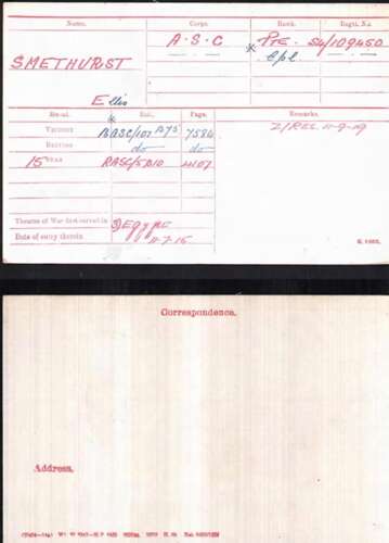 WW1 Bolton- Lancashire Family Smethurst Medal Grouping & Research