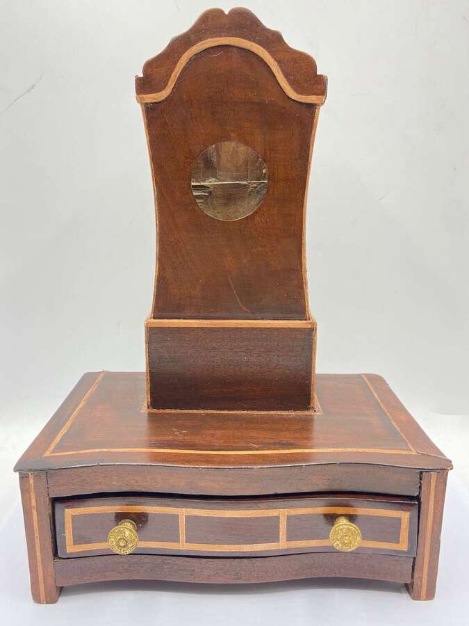 Antique Regency Mahogany & Inlay Pocket Watch Desk Stand