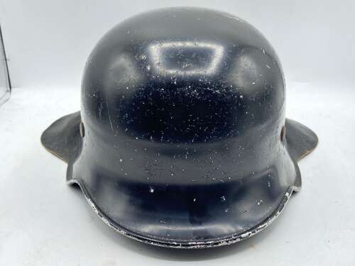 WW2 German M34 Fire Police Helmet With Leather Protector