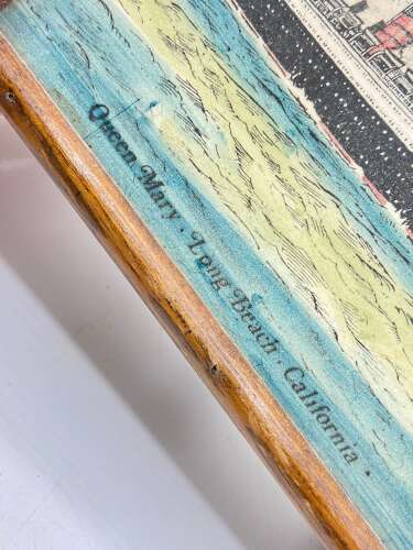 Vintage RMS Queen Mary “A Bond Between Two Nations” Ceramic Tile