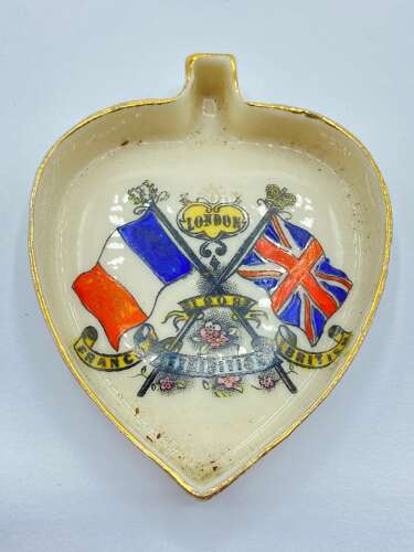 Antique 1908 Franco-British Exhibition Crafton China Pin Dish