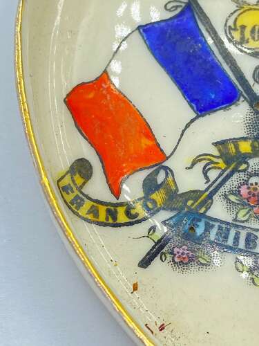 Antique 1908 Franco-British Exhibition Crafton China Pin Dish