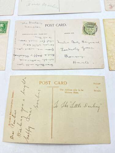Antique Job Lot Of Colourful Illustrated Christmas Greetings Postcards