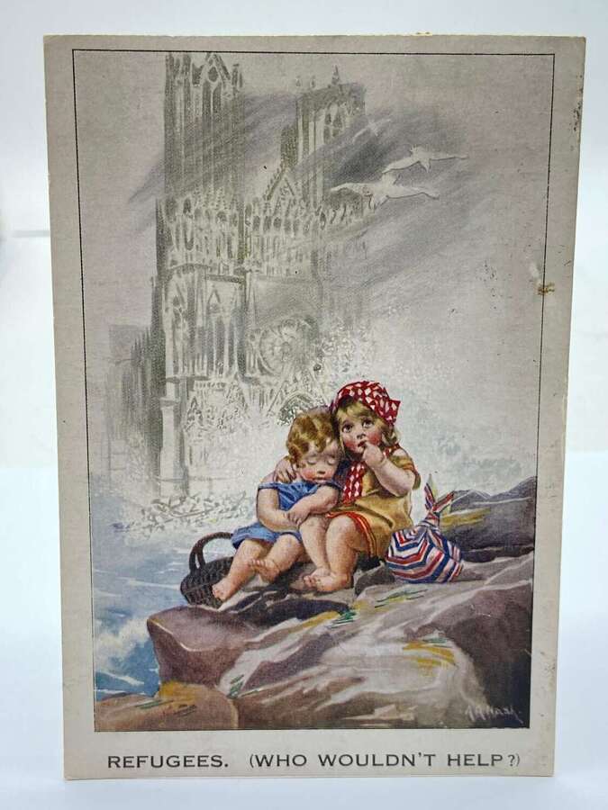WW1 Postcard Showing French Children &ldquo;Refugees, Who Wouldn&rsquo;t Help&rdquo;