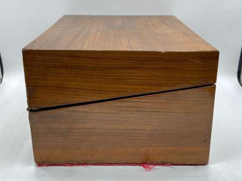 Antique Victorian 1890s Mahogany & Brass Escutcheon Simple Writing Slope
