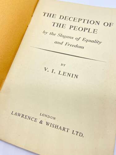 WW2 1942 Dated Pamphlet Titled “The Deception Of The People” By V I Lenin