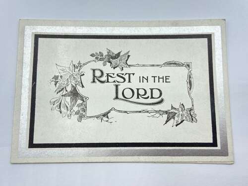 Antique Mourning Gothic Funeral Card To George Dawes Miles Who Died In 1926