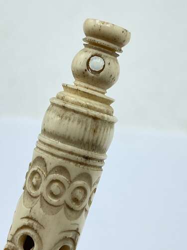 Antique Carved Bovine “Souvenir Of Brighton” Stanhope Propelling Pencil