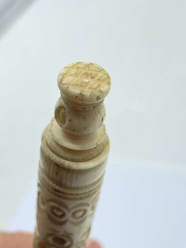 Antique Carved Bovine “Souvenir Of Brighton” Stanhope Propelling Pencil
