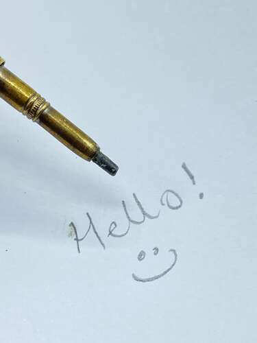 Antique Carved Bovine “Souvenir Of Brighton” Stanhope Propelling Pencil