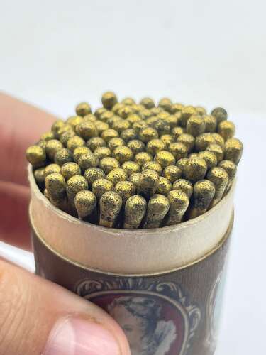 Vintage XVIIIth Century Beauties Match Cylinder & Contents