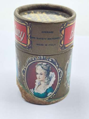 Vintage XVIIIth Century Beauties Match Cylinder & Contents