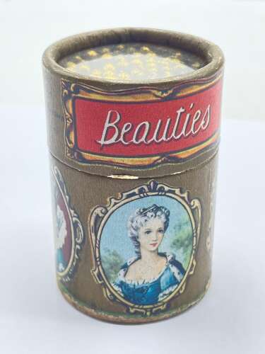 Vintage XVIIIth Century Beauties Match Cylinder & Contents