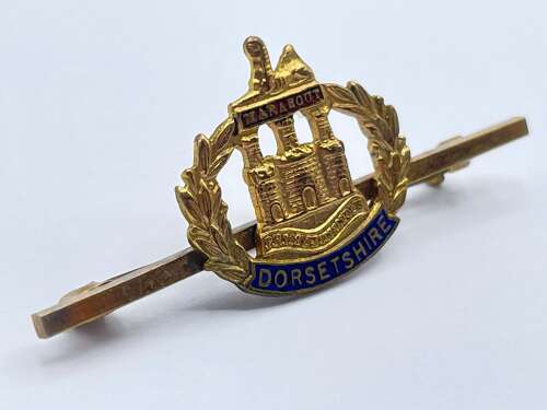 WW1 Gilt & Enamel British Army Dorset Regiment Sweetheart Brooch