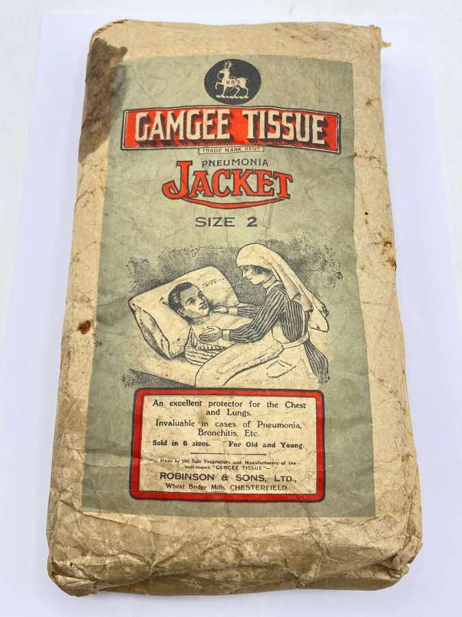 Rare WW1 Period British Army & Hospital Use Unopened Pneumonia Jacket